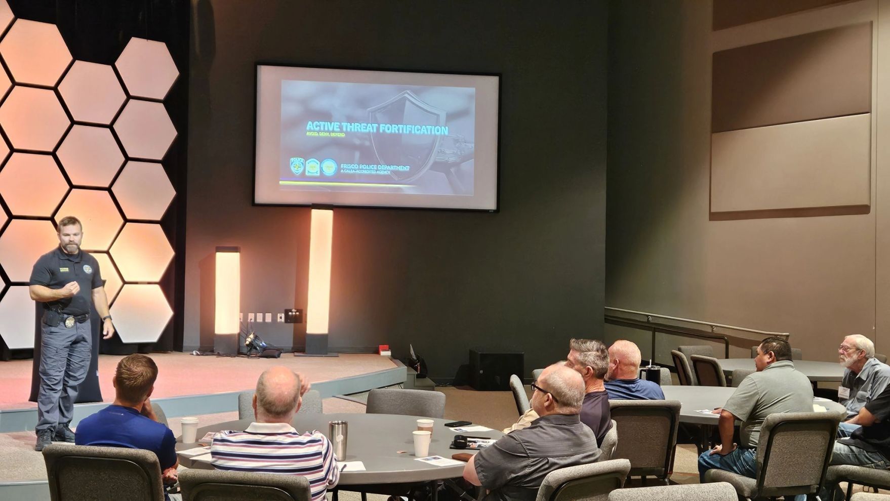 Speaker presenting to attendees at a PHOWS meeting
